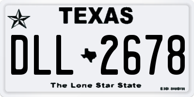 TX license plate DLL2678