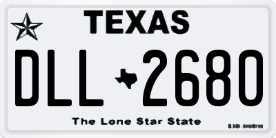 TX license plate DLL2680