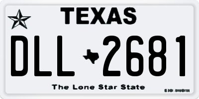 TX license plate DLL2681
