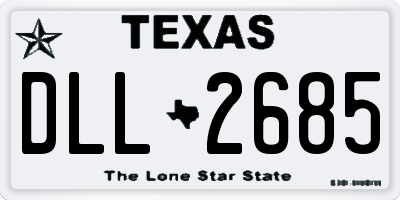 TX license plate DLL2685