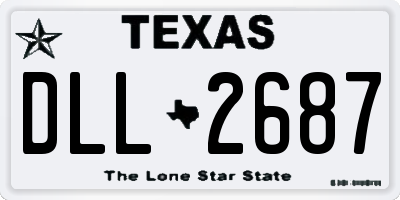 TX license plate DLL2687