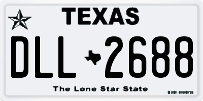TX license plate DLL2688