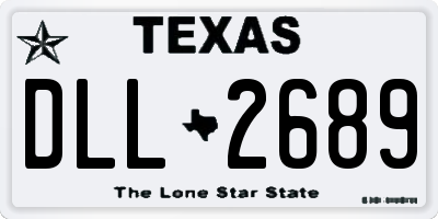 TX license plate DLL2689
