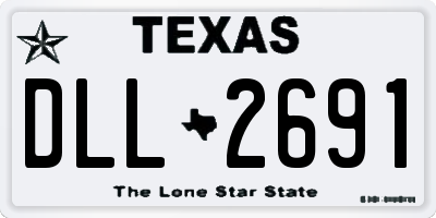 TX license plate DLL2691