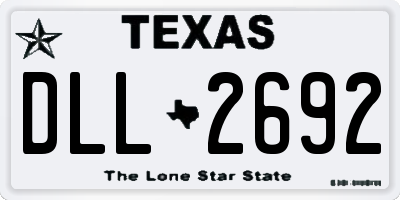 TX license plate DLL2692