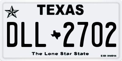 TX license plate DLL2702