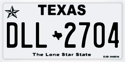 TX license plate DLL2704