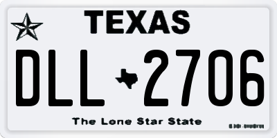 TX license plate DLL2706