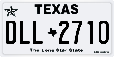 TX license plate DLL2710