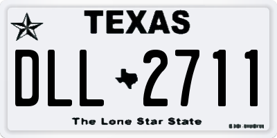 TX license plate DLL2711