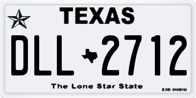 TX license plate DLL2712