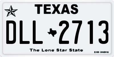 TX license plate DLL2713