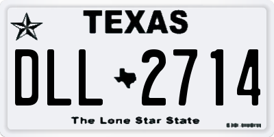 TX license plate DLL2714