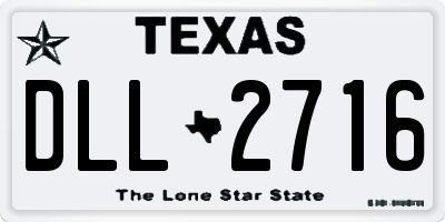 TX license plate DLL2716