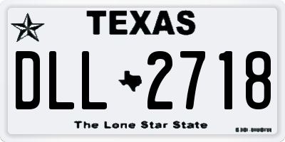 TX license plate DLL2718