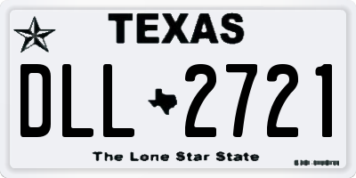 TX license plate DLL2721