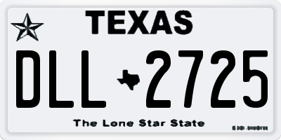 TX license plate DLL2725