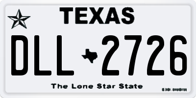 TX license plate DLL2726
