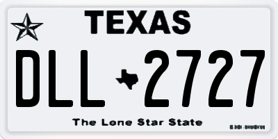 TX license plate DLL2727