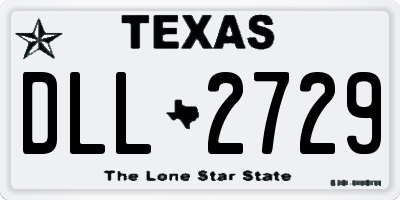 TX license plate DLL2729