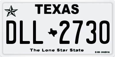 TX license plate DLL2730