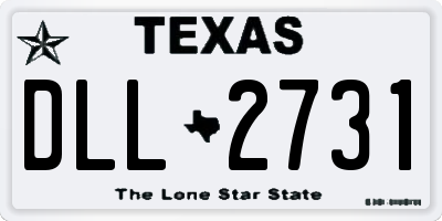 TX license plate DLL2731