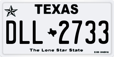 TX license plate DLL2733