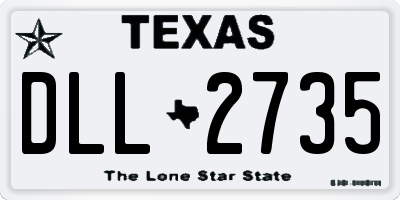 TX license plate DLL2735