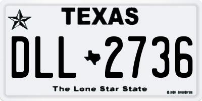TX license plate DLL2736