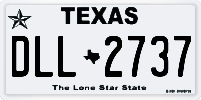 TX license plate DLL2737