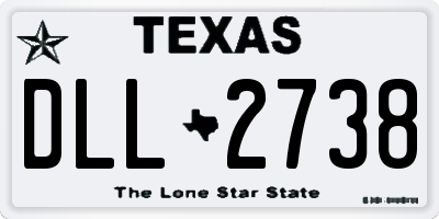 TX license plate DLL2738