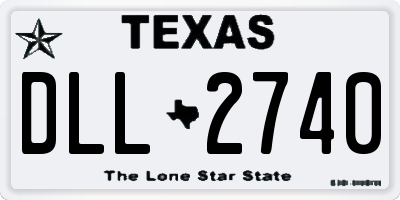 TX license plate DLL2740