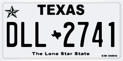 TX license plate DLL2741