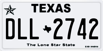 TX license plate DLL2742