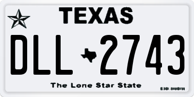 TX license plate DLL2743