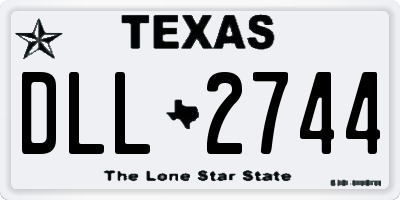 TX license plate DLL2744