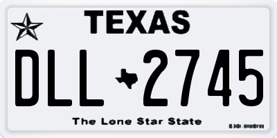 TX license plate DLL2745