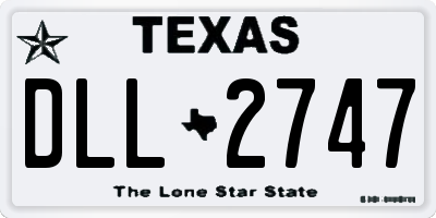 TX license plate DLL2747