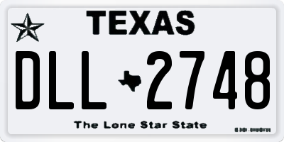 TX license plate DLL2748