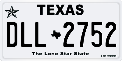 TX license plate DLL2752