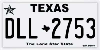 TX license plate DLL2753