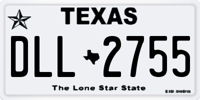 TX license plate DLL2755