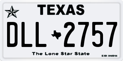 TX license plate DLL2757