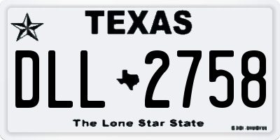 TX license plate DLL2758