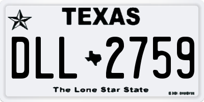 TX license plate DLL2759