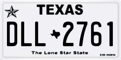 TX license plate DLL2761