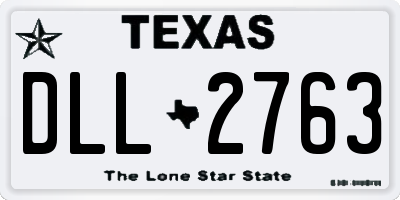TX license plate DLL2763