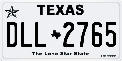 TX license plate DLL2765