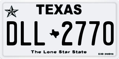 TX license plate DLL2770