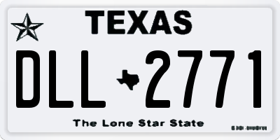 TX license plate DLL2771
